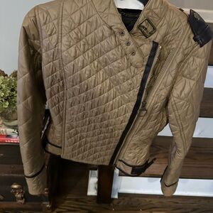 Barbour Quilted Brown Jacket with Black Details